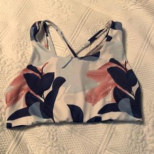 Senita Athletics  Marsala style floral sports bra